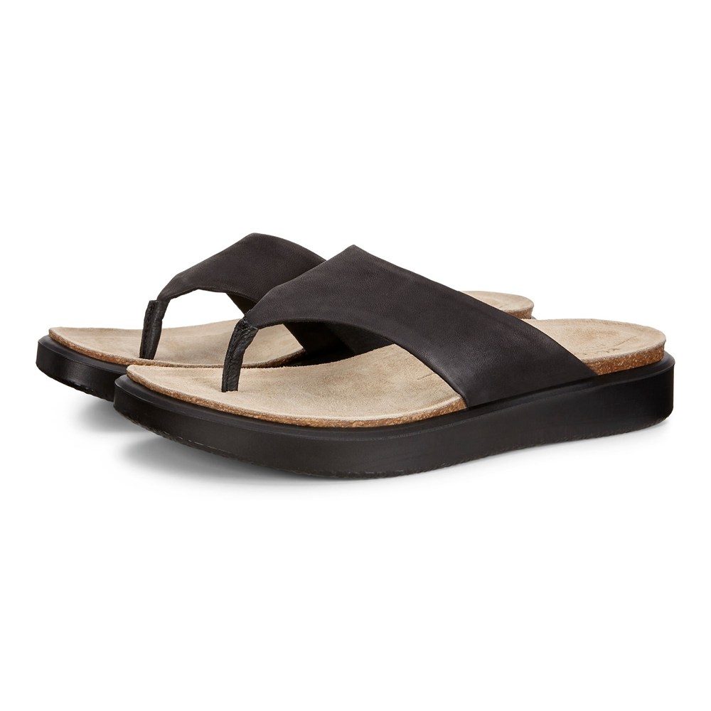 Sandalias Mujer - ECCO Corksphere Thong - Negros - RFG238679